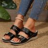 2025 New Women Wedge Slippers Vintage Slippers Casual Platform Retro Shoes Comfortable Open Toe Sandals Slides Women
