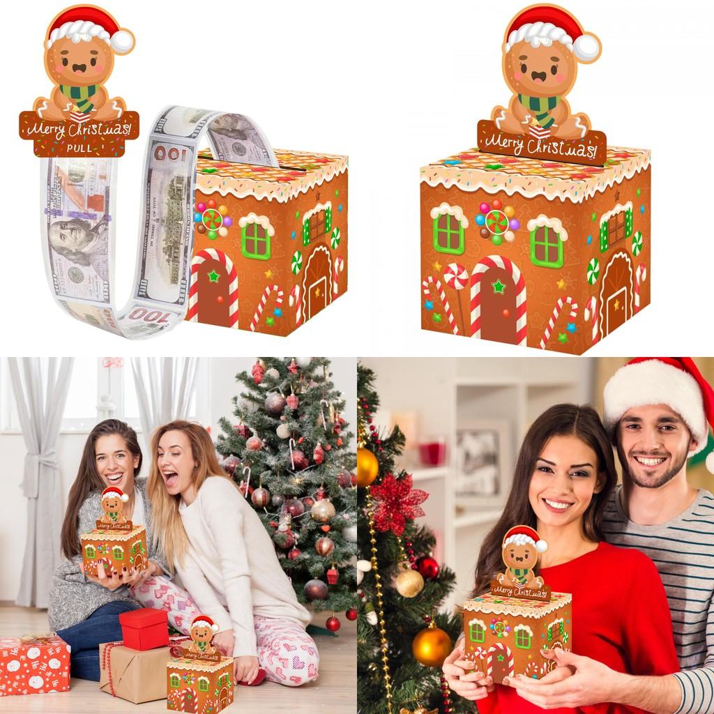 Christmas Gingerbread House Gift Box With Candy Decor For Holiday Celebrations