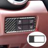 Qiilu Parking Button Frame Cover Carbon Fiber Sticker Center Console Decoration Cover Fit Mazda MX‑5 / Roadster ND16-20