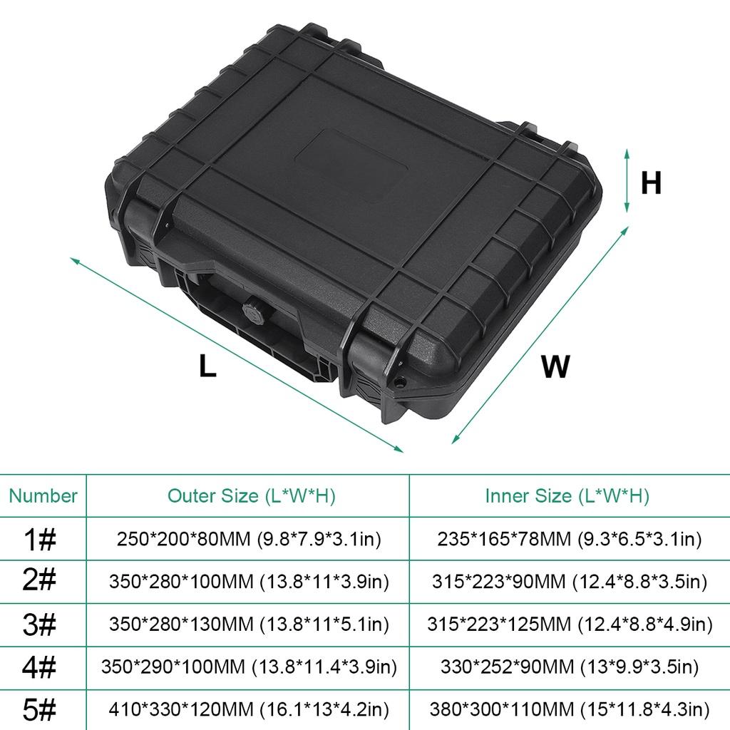 Protective Safety Instrument Tool Box Waterproof Shockproof Storage Toolbox Sealed Tool Case Impact Resistant Suitcase Sponge