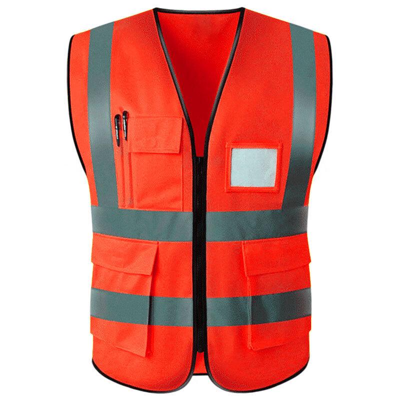 OLOMM Multi-Pocket Reflective Safety Vest