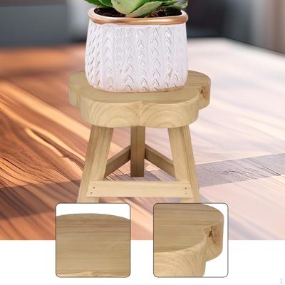 Small Rustic Plant Stand, Ideal As A Flower Pot Stand Or Stool for Indoor And Outdoor Use,