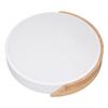 LED Ceiling Light Iron Wood PC Dimmable Round Flush Mount Modern Ceiling Light Fixture with APP