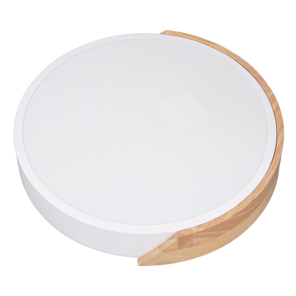LED Flush Mount Ceiling Light 2000LM 3000K 4000K 6000K Dimmable Round Wood LED Ceiling Light with Remote 110 265V