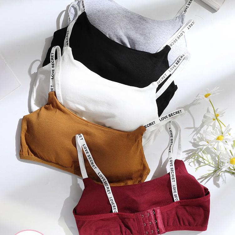 Southeast Asia Strap Backless Bandeau Top with Chest Pads - Comfortable Back Buckle Bra for Girls