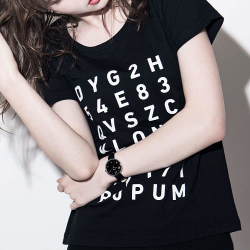 KLON PASS TIME DARING EVEN [BLACK SURFACE] 33mm Wristwatch for Men and Women, Popular Brand, Waterproof, Leather, Black, Gift