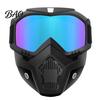 Clear Vision Work Goggles Full Face Goggle Mask, Detachable Cycling Mask with Anti-Fog HD Safety Lens, Large Viewing Hood, Anti-UV Shield for