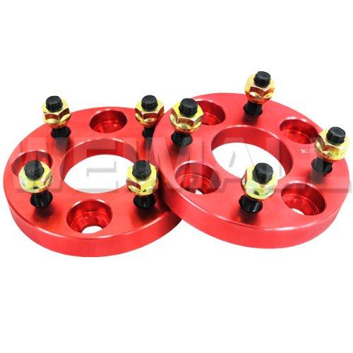 Durax Wide Tread Spacers, Red, Set of 2, PCD100, 4H, M12 x P1.25, 20mm Thickness [SPR0720]