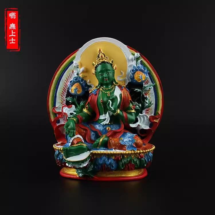 Soška Buddhy, Vadžrapáni, Král hustých stop, bódhisattva, ručně malovaná, malá soška Buddhy