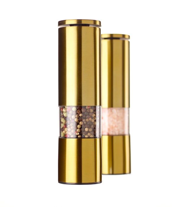 Gewürzmühlen-Set - Echtwerk - EW-PM-2002G - Edelstahl - ABS-Keramik - Zeitgenössisches Design