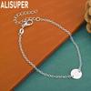 925 Sterling Silver 26-Letter Romantic Round Bracelet - Exquisite Gift Jewelry