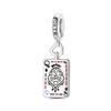 Authentic Original Copper Metal Playing Cards Charm Bead Components Poker Joker Hearts Spades Crown Bead Component Pendant Bead Component Compatible
