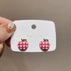 Christmas Red Apple Winter New Festive Sweet Versatile Girl New Year's Transfer Safe Meaning Earrings