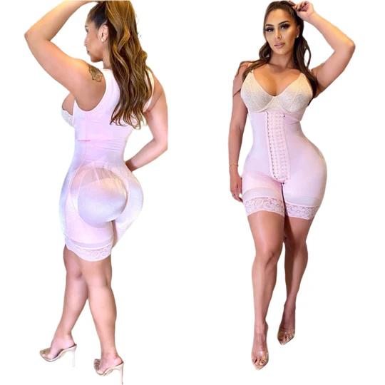 RELOJ DE ARENA HOURGLASS Fajase Shaper Custom SILKY PINK Zipper Three-Breasted Inner Pants High Waist Postpartum Buttock Lifting Xs горячий розовый