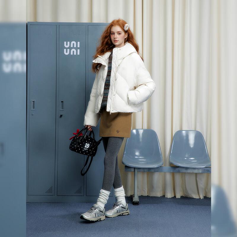 UNIFREE Puffy Hooded Short Down Jacket