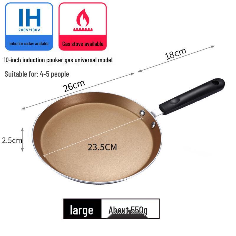 Non-stick Maifan Stone Frying Pan for Home, Flat-Bottomed Pancake Pan, Gas Stove Compatible