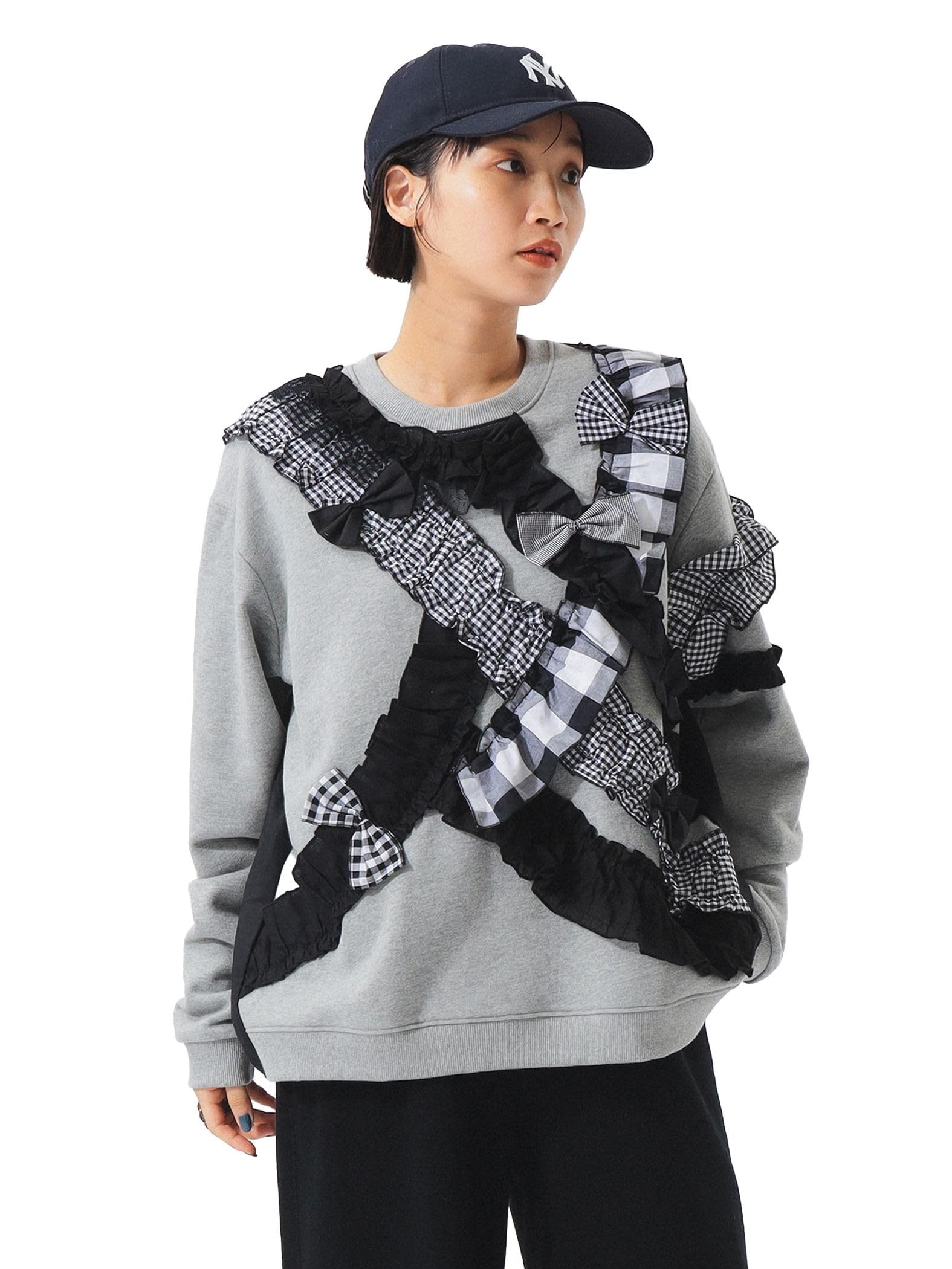 

Beams Boy Sweatshirt [Special Order] TORI-TO Ribbon Sweatshirt, Women s, Grey Free