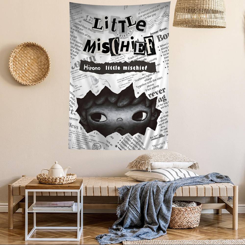 Cartoon H-HIRONOS Classic Movie Tapestry Art Printing Japanese Wall Tapestry Anime Wall Hanging Home Decor 100X70CM