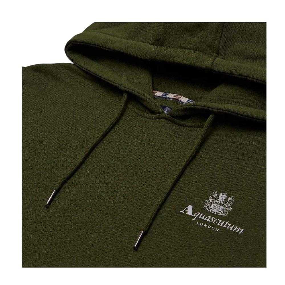 Aquascutum Mens Active Big Logo Hoodie