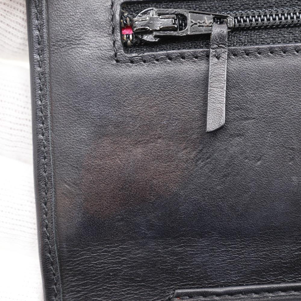 CHANEL Chain wallet Purse A46646 Cambon line black Calfskin/enamel Women Used