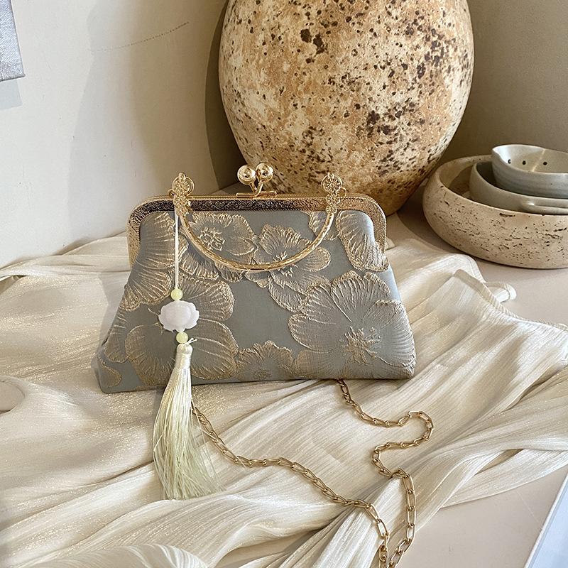 Chinese-style Elegant and Grand Patterned Handbag, High-end and Sophisticated Evening Bag