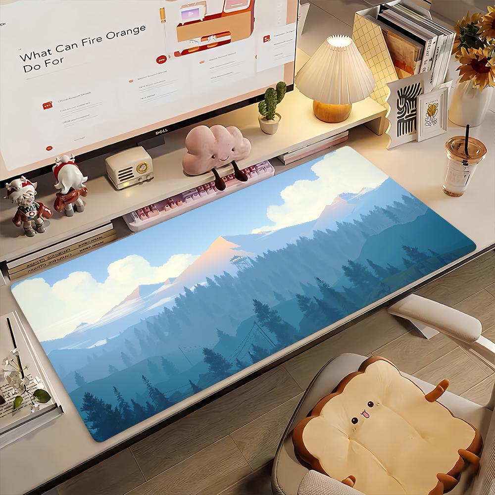 Game F-Firewatch Mouse Pad Anti Slip Rubber Edge Locked Thickened Laptop Gaming Desk Mat
