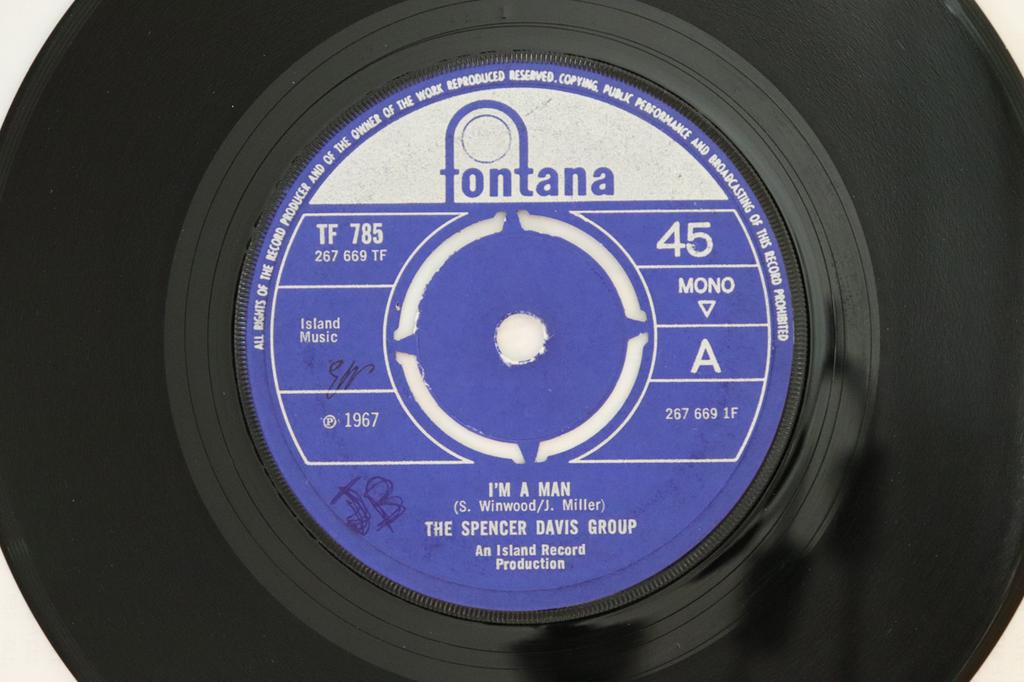 7inch Record SPENCER DAVIS GROUP - I'm A Man / I Can't Get Enough Of I TF785 FONTANA 1967 UK Rock Used
