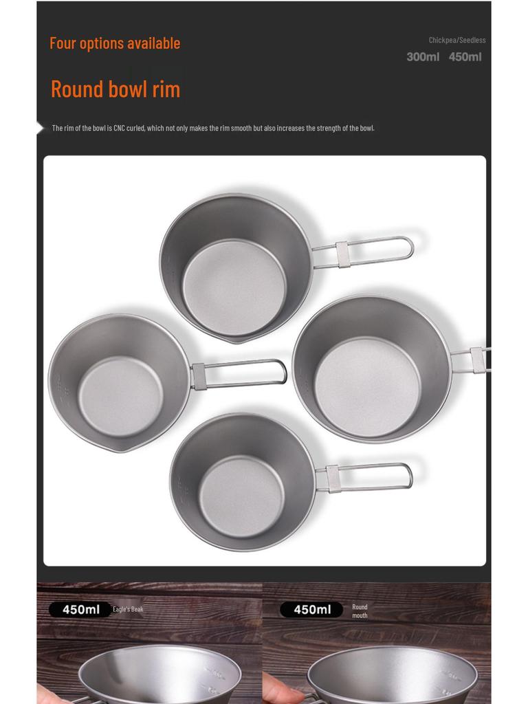 Titanium Sherpa Bowl: Portable Outdoor Camping Tableware