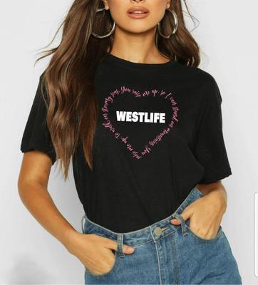 Westlife T-shirt Women's Tour 2026 Fashion Westlife T-Shirt You Raise Me Up