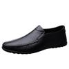 2259 Men'S Shoes Loafers Leather Shoes Foot Cover Cowhide Surface One Pedal Flat-Soled Handmade Casual Shoes Large Size Single Shoes