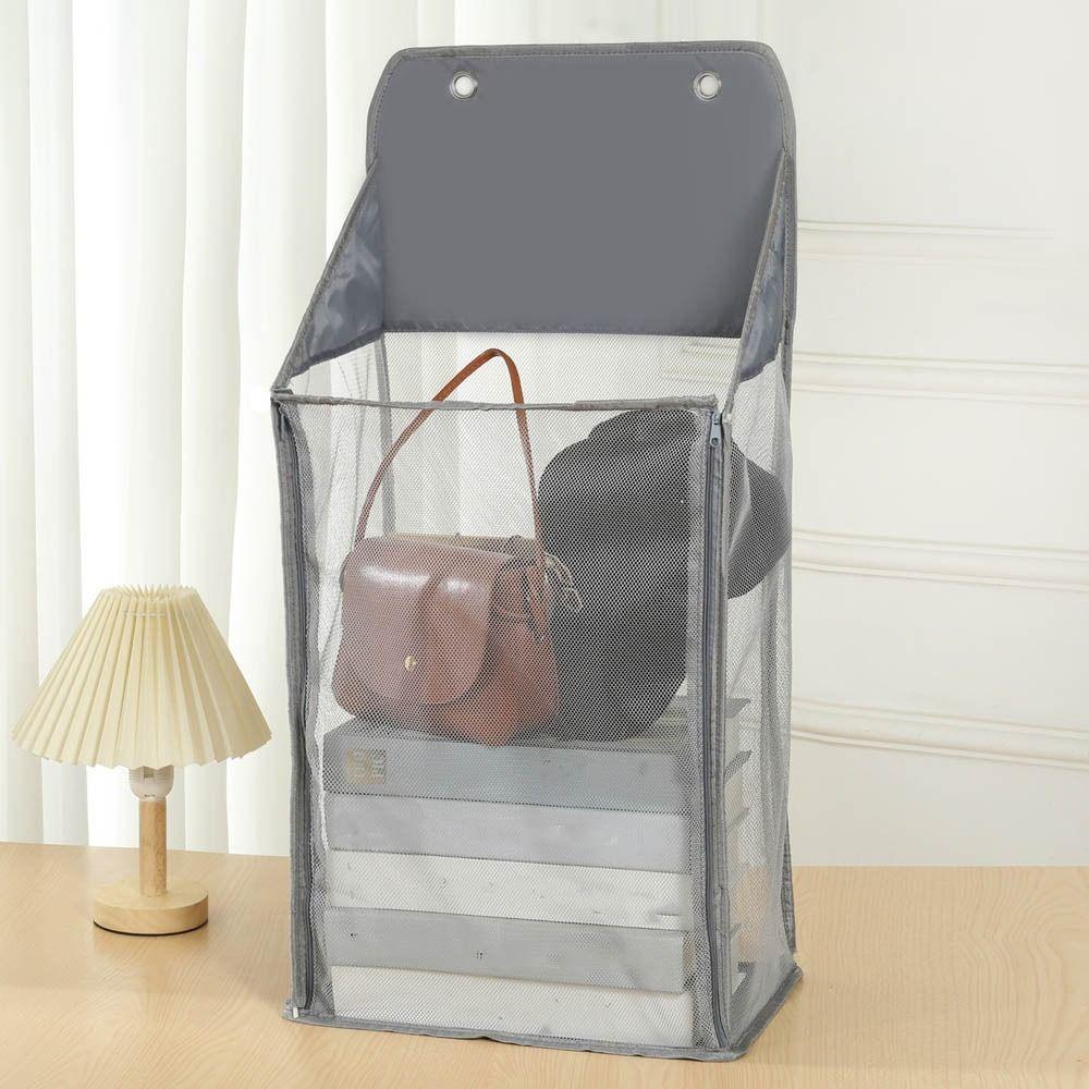 Coș de rufe suspendat din plasă de capacitate mare, pliabil, sac de depozitare diverse pentru casă