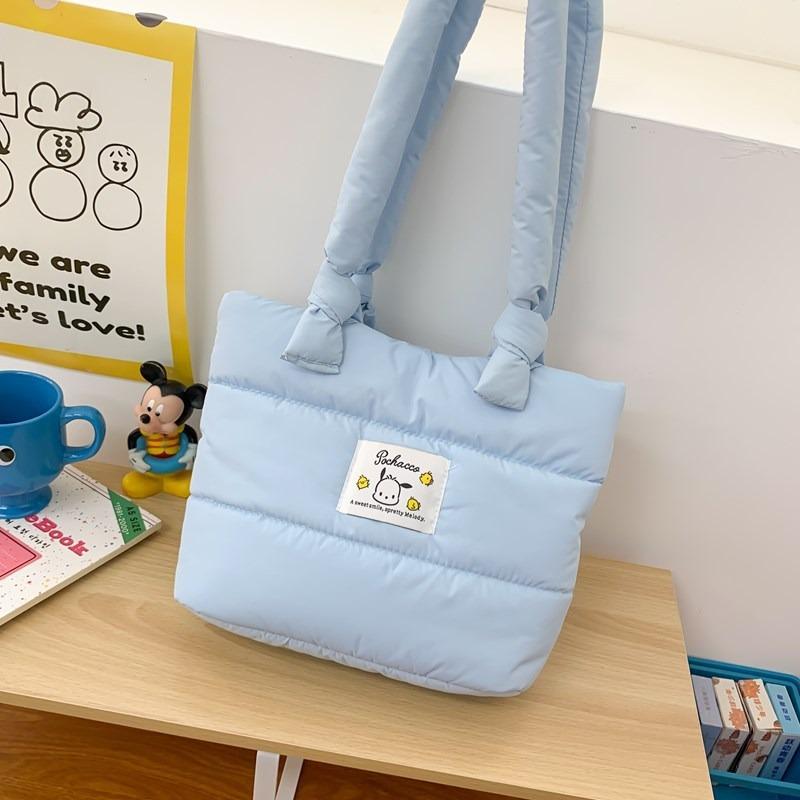 Cute Cartoon Rabbit Down Cloth Handbag Girls Large Capacity New High Value Commuter Shoulder Bag