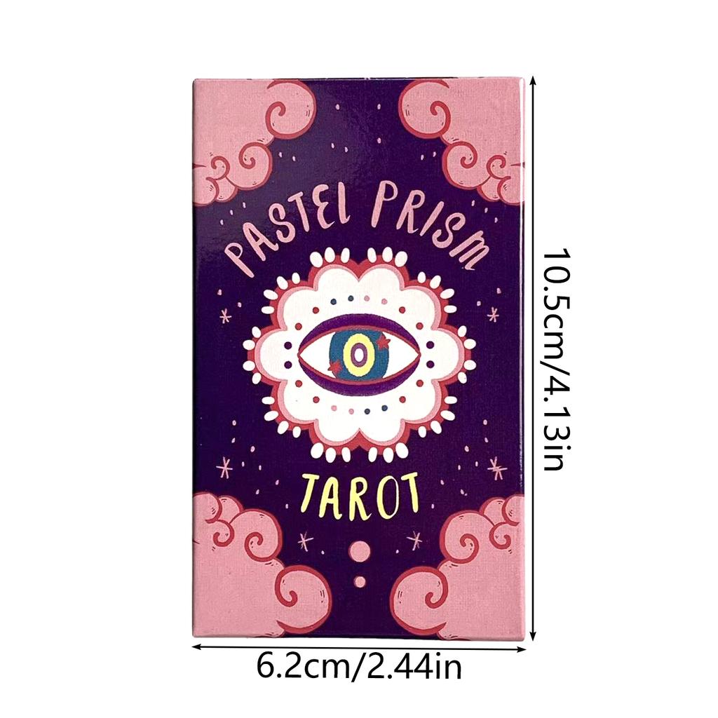 Pastel Prism Tarot Cards 78 Pcs Cards Imbued With The Soothing Tones Of A Pink and Sky-blue Color Palette Game Cards