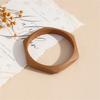 Fashion Fun Women Personality Elegant Natural Wood Square DIY Bracelet Jewelry Layering Ladies Vintage Geometric Layering Bangle