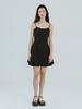 Etmont Slip Flare Layered Mini Dress Black