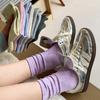Chaussettes hautes en coton respirant pour femme, nouvelles collections printemps et automne, style universitaire