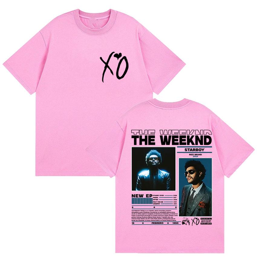 Rapper THE WEEKND STARBOY XO Tour 2026 Retro Graphic T Shirts Men's Fashion Hip Hop Oversized Cotton T-shirt Man Fans Streetwear