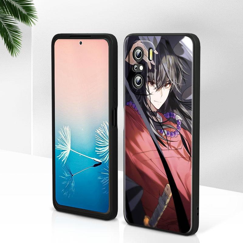 Anime Inuyasha For Xiaomi Redmi Note 12 Turbo 11E 11S 11 11T 10 10S 9 9T 9S Pro Plus 5G Black Phone Case