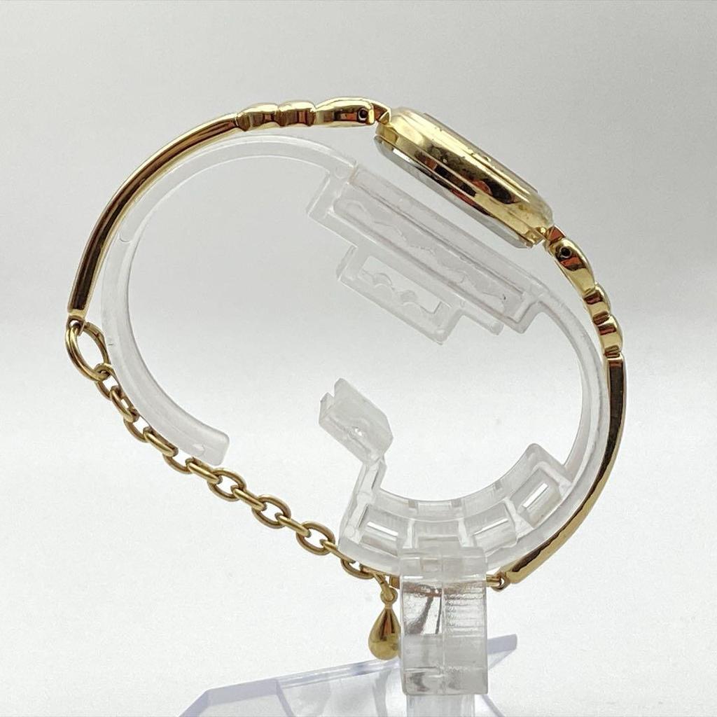 Used Seiko Alba Bracelet Y136-6A50 New Battery Chain Gold