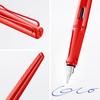 LAMY Joy Strawberry Fountain Pen Ergonomic Grip and Polished Steel Line Width Ribbon Nib Calligraphy Fountain Pen Includes LAMY T10 Blue Ink Cartridge