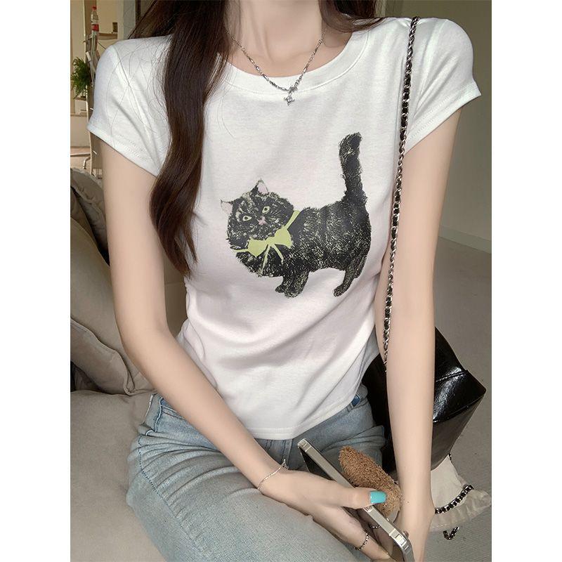 

Women s Spicy Shoulder-Sleeve Ruched T-shirt – Slim Fit, Unique Design Medium белый