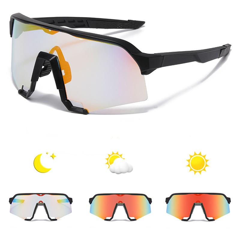 

European American Sunglasses Outdoor Sports Glasses Windproof Real Film S3 Color Changing Bicycle