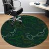 1pc Dino Pattern Office Round Area Rug, Indoor Mat Suitable For Office, Under Office Chairs Bedroom Living Room Home Decor, Room Deco