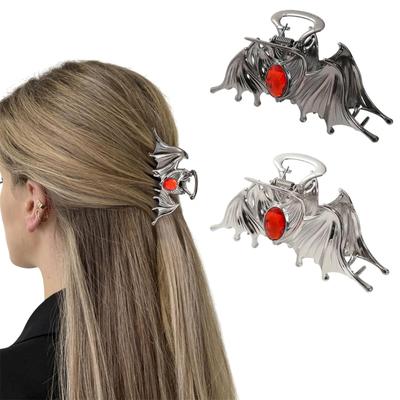 Large Cat Eye Bat Hair Clip Elegant Streamline Design Alloy Material Secure Hold For Daily Commute Party Hairstyles