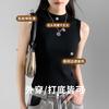 Crew neck sling vest women's summer thin outer wear threaded bottoming shirt slim sleeveless top
