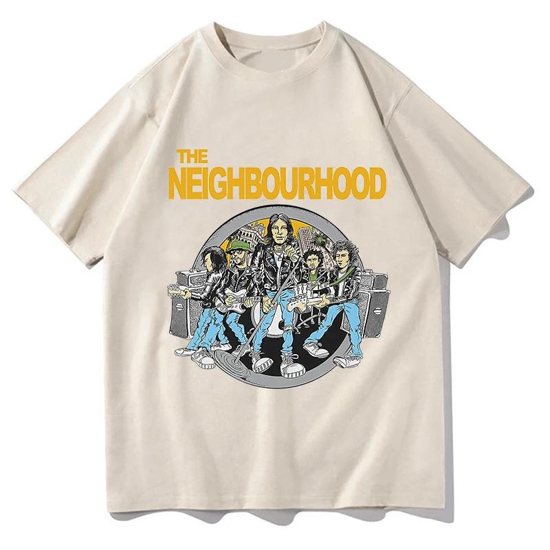Classic Black White NEIGHBORHOOD Short-sleeved T-shirts Pop Harajuku Women T Shirt Signature Slogan Top NBHD T Shirts Streetwear