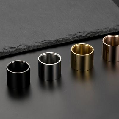 European and American Titanium Steel Smooth Long Tube Finger Switch Fashionable and Simple Trendy Hand Decoration