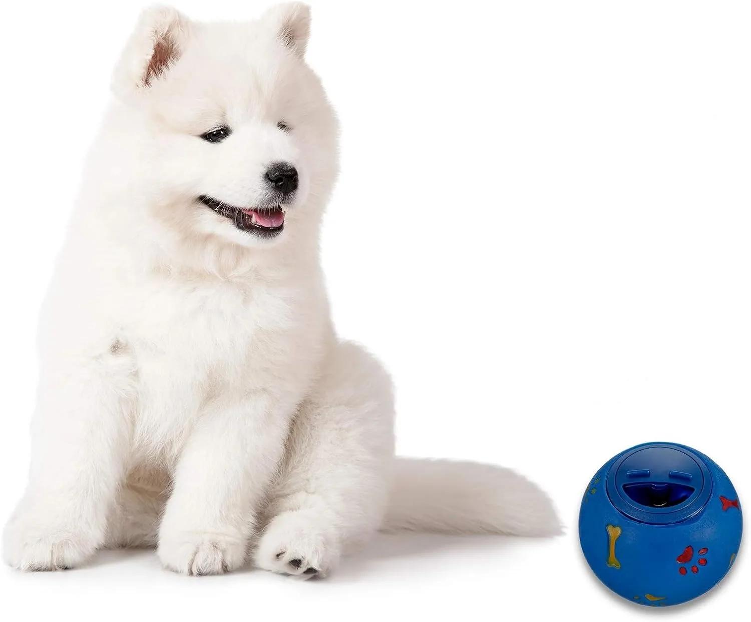 

Игрушки для собак Мяч для корма для домашних животных Принадлежности для жевания, шарик для еды, дозатор еды для кошек, игровые тренировочные мячи, принадлежности для домашних животных синий