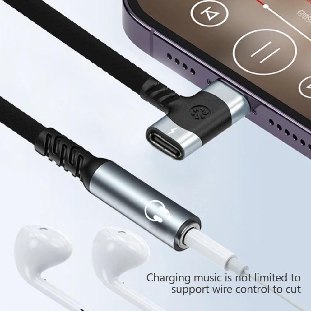 Converter Fast Charge OTG Dongle 2-in-1 Adapter 3.5mm Jack USB C Splitter  Audio Converter