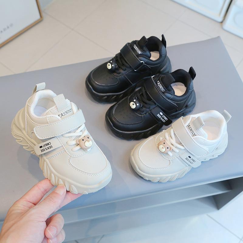 Children's sports shoes Spring and Autumn boys' dad shoes Anti slip girls' white shoes Soft soled baby casual shoes